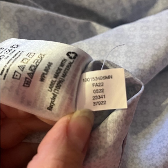 Alfani Button Down Slim Fit Shirt, 16-16 1/2, 32-33, white with black geometric - Picture 12 of 13